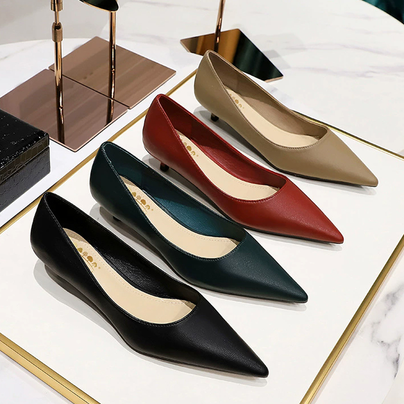 Shoe Tree - Moda Sivri Burun Orta Topuklu Ayakkabılar